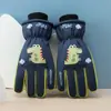 Luvas de esqui infantis para meninas, de algodão fofo, quentes, forradas com fleece, espessadas, para idades de 7 a 13 anos, para brincar na neve, luvas de inverno à prova de frio para meninos