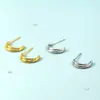 Elegantes Pendientes de Aro con Diamantes de Circonita en Forma de Semicírculo, Pendientes Versátiles con un Diseño Estilo Hong Kong