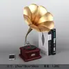 Ornamento Modelo de Gramofone Retrô Antigo Toca-Discos de Vinil Decoração Suave Criativa para Casa Adereços de Fotografia