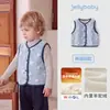 Roupas de bebê Jellybaby 2026 outono roupas quentes de inverno para crianças colete infantil forrado com fleece para meninas de 5 anos