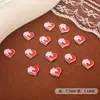Accesorios para arte de uñas estilo pony en forma de corazón en dorado, plateado, negro, blanco y rojo, con gotas de aceite y diamantes, accesorios de aleación para uñas vestibles DIY al por mayor