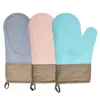 Guantes de Silicona Antiescaldaduras Personalizados para Cocina, Microondas y Horno, Guantes de Doble Capa Aislantes al Calor con Hebilla para Colgar, Guantes Resistentes a Altas Temperaturas para Hornear