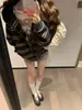 Sudadera retro a rayas estilo americano para mujer, nueva colección otoño 2026, diseño casual estilo coreano con colores contrastantes y un cárdigan con cremallera