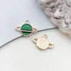 1 Accesorio de Joyería DIY Verde Aleación Esmalte Flor de Cerezo Colgante Llavero Pendientes Accesorios para el Cabello Encanto para Teléfono Venta al por Mayor