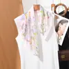 Lenço de Seda Leve de Verão, Lenço de Pescoço Respirável e Versátil, Lenço Decorativo para Combinar com Camisas e Ternos