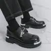 Botas Curtas Masculinas Retro Tendência Tamanho Grande Transfronteiriças, Botas de Trabalho de Couro Fashion para Exterior, Sapatos de Couro com Solado Espesso