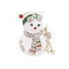 Broche navideño con diseño de copo de nieve, muñeco de nieve, campana y árbol de Navidad, estilo europeo y americano. Oferta transfronteriza.