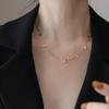 Yunyao 2022 Novo Modelo Colar de Franja de Cristal Quadrado Nicho Luxo para Mulheres Corrente de Clavícula de Verão Acessório de Pescoço Não Desbota Novo