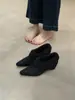 Mocasines retro grises estilo francés, hermosos zapatos slip-on de felpa, calzado de otoño e invierno para mujer para exteriores con forro de felpa añadido