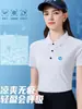 Camisa Polo Sin Costuras de Seda Helada con Sensación Fresca, Camisa Cultural de Exposición de Negocios de Alta Gama, Camiseta de Manga Corta, Camisa Polo Corporativa, Uniforme de Trabajo
