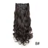 Clip para Peluca Set de 6 Piezas 16 Tarjetas Invisible Sin Rastro Peludo Seda de Maíz Moda Extensión de Cabello Peluca Rizada