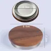 Tapa Antiderrames para Taza de Nogal Negro Norteamericano Borde de Acero Inoxidable 304 Adecuada para Taza de Café Taza de Té de 85 mm de Diámetro