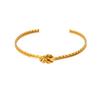 Pulseira Europeia e Americana Transfronteiriça com Design Aberto Sem Cor Nó de Espiga de Trigo Aço Inoxidável Personalizado Pulseira Minimalista Avançada Joias