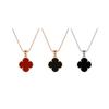 Collar de Plata Pura S999 con Ágata de Trébol de Cuatro Hojas para Mujer, Estilo Lujo Ligero, Colgante de Cadena de Corazón Flecha de Gama Alta, Regalo de San Valentín