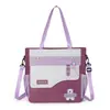 Mochila de Estilo Coreano Ins de Alto Valor Estético Versátil Duradera Color Bloqueo de Color Nicho Simple Estilo Universitario Gran Capacidad para Estudiantes de Secundaria y Preparatoria