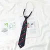 Jk Tie Female Lazy Nude-Free Brown Stripe Japanese Style College Style Decorative Wine Red Dk Shirt Boys Casual