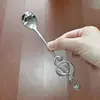 Acero Inoxidable 304 Cuchara de Café Nota Musical Cuchara para Remover Cuchara de Postre de Restaurante Cuchara para Café con Leche Cuchara Popular para Té Nota Musical
