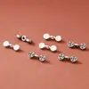 S925 plata pura maciza vintage moneda viga de equilibrio colgante separador cuenta pieza separador irregular pulsera de cuerda trenzada DIY accesorios