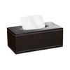 Caja de pañuelos de cuero caja de pañuelos de cuero para el hogar con logo impreso caja de pañuelos de PU para hotel uso para coche caja de pañuelos para catering