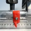 Placa de respaldo, lupa de plástico, accesorios para sierra de carpintería, placa de respaldo, espejo transparente con línea roja, bloque de límite, placa de posicionamiento, puntero