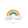 Serie de Decoración Bandera Arcoíris Tarjeta Pastel de Cumpleaños Nubes Globo Aerostático Fiesta Colorida Enchufe Creativo para Niños