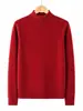 Suéter Pulóver de Punto para Mujer, Cuello Medio Alto, Capa Base Otoño/Invierno, Engrosado, Corto, Elegante, para Mamá