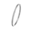 Pulsera de Acero Inoxidable para Mujer de Joyería Transfronteriza, No se Desvanece, Moderna, Lujo Ligero, de Nicho, Circonita Estrellada, Pulsera de Acero de Titanio para Mujer