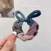 Nueva Banda de Goma Elegante Diadema de Punto a Mano con Lazo para Mujer Banda Elástica Alta Cuerda para el Cabello con Bolas Accesorios para el Cabello