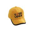 Gorra de béisbol para niños de otoño e invierno, estilo coreano, con la letra "Buena suerte", de color liso y cálida, para niños y niñas.