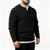 Nueva colección Otoño/Invierno 2026: Suéter de punto casual de dos piezas con look europeo y americano para hombre, suéter ajustado para hombres jóvenes, perfecto como capa interior