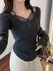 Andy Tecido de Veludo Acabamento em Renda Tricô 2026 Novo Sweater de Toque de Luxo Camada Base Estilosa Base Pura Desejo