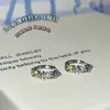 Pendientes de Lazo de Diamante Zirconia Tricolor Azul, Rosa y Amarillo, Anillos Hélice para Hueso del Oído, Pendientes Rosas Personalizados para Mujeres