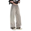 Pantalones Deportivos Casuales Rayados Rosas Estilo Retro Americano para Mujer 2026 Otoño Tendencia High Street Holgados Rectos Caída Sudadera