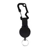 Venta Directa de Fábrica Mosquetón Multifuncional para Exteriores Abrebotellas Correa Elástica Alta Cable de Acero Recubierto de Goma Cuerda Telescópica Negro