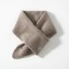 Bufanda de punto 100% lana pura para mujer, calentador de cuello cálido perforado de punto cruz para otoño e invierno, protector de cuello moderno y versátil