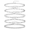 Amazon nuevo traje de pulsera de oro europeo y americano moda simple clip de papel cadena cubana cadena de cuentas redondas pulsera para mujer