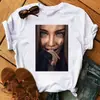 Camiseta de Mujer Verano 2020 Estilo Europeo y Americano ins de moda Amazon top chica estampada algodón modal