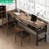 Escritorio de computadora rectangular largo personalizado, escritorio de escritura de doble capa para dormitorio de dormitorio, mesa estrecha montada en la pared
