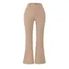 Calça Flare de Cintura Alta Cáqui para Mulheres, Novo Estilo Outono e Inverno 2025, Corte Slim, Valoriza a Silhueta, Alonga a Figura, Elegante, Versátil, Calça Bootcut