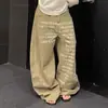 Comércio Transfronteiriço Primavera e Outono Casual Americano Bonito Lavado Retro Grafite Pintado à Mão Jeans Perna Reta Solto Streetwear