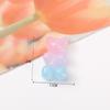 Japonés y Coreano Nuevo Brillo de Dos Colores Caricatura Oso Dulce DIY Accesorios de Resina Material de Relleno Transparente para Funda de Teléfono Móvil