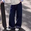 Camisa POLO Versátil Minimalista de Personalidade Nicho para Crianças Médias e Grandes Conjunto de Calça Jeans Doce Estilo Coreano para Meninas