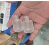 Botella de vidrio para esmalte de uñas de 15 ml, negra, esmalte de uñas oscuro, botella de plástico, redonda transparente con pincel, botella de vidrio para esmalte de uñas