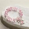 Explosões Super Fada Mori Cristal Lua Pulseira Feminina Design de Nicho Estudante Joker Cor Doce Pulseira de Namorada