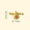 Dorado Mate Cinco Caminos Dios de la Riqueza Arena Dorada Accesorios para Joyería DIY Colgante Gota de Aceite Pulsera Collar Pulsera para Mujer Colgante con Cuentas
