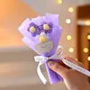 Flores Artificiais, Mini Flores Pompons, Flores de Lã Tricotada, Flores Feitas à Mão, Acessórios para Presente, Buquês Pequenos Transfronteiriços no Atacado