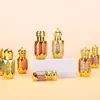 Botellas de Vidrio para Aceites Esenciales al por Mayor, Botellas de Spray para Perfume, Botellas con Rodillo, Botellas Dispensadoras Cosméticas Electroplateadas, Botellas Estampadas en Oro