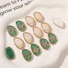 Parches de joyería de aleación con flores secas de resina de camelia perlada exquisita estilo francés Accesorios para pendientes DIY Componentes para llaveros