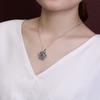 S925 prata esterlina sul ágata vermelha lótus retro pingente personalizado seis palavras mantra elegante estilo clássico das mulheres all-match pingente