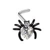 Getta europeo y americano transfronterizo araña nariz clavo anillo de nariz con forma de corazón clavo para la nariz adornos para la nariz clavo para la nariz de acero inoxidable joyería para piercing corporal